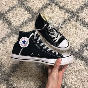 Black high top converse shoes!